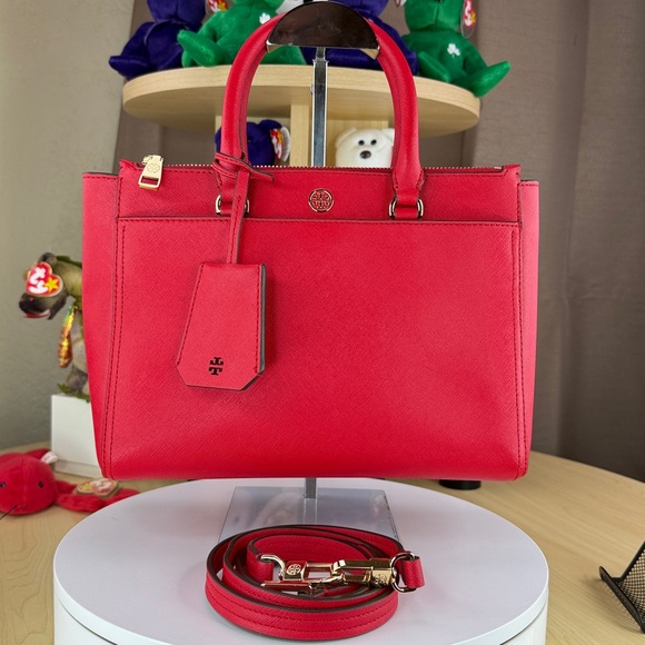 💥TORY BURCH - Robinson Small Double-Zip Tote - 45U432 - Picture 3 of 17